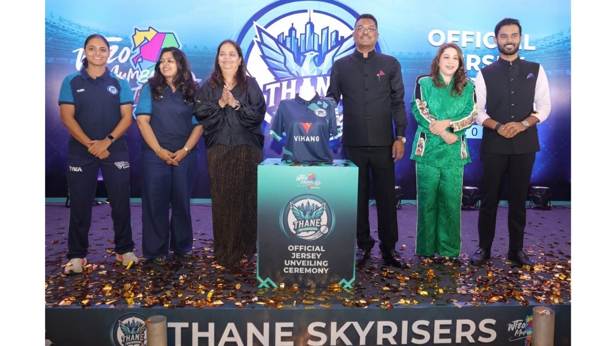 WT20 महिला लीग : ठाणे स्कायरायझर्सच्या जर्सीचे अनावरण महाराष्ट्राचे परिवहन मंत्री प्रताप सरनाईक यांच्या हस्ते-PNn